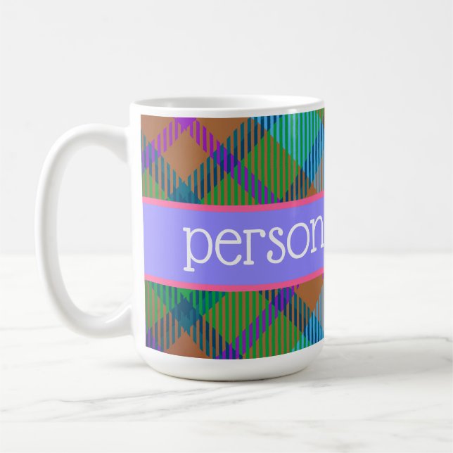 Caneca De Café Tartan personalizado (Esquerda)
