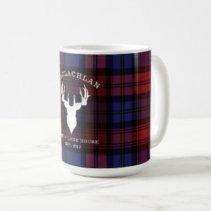 Caneca De Café Tartan Xadrez Clã Família Casa de Lago MacLachlan
