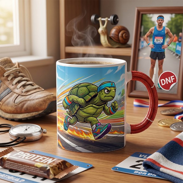 Caneca De Café Tartaruga Atleta Veloz Corredora (Criador carregado)