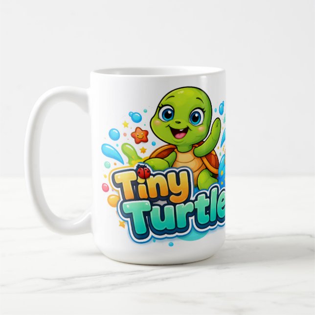 Caneca De Café Tartaruga Bebê Fofa (Esquerda)