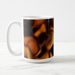 Caneca De Café Tartaruga Casco Padrão de Casco de Tartaruga Âmbar