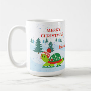 Caneca De Café Tartaruga Coca-Cola Em Inverno E Natal