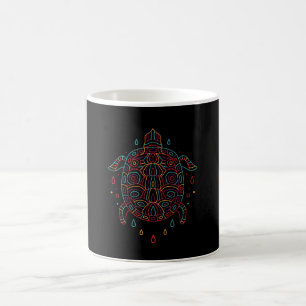 Caneca De Café Tartaruga Colorida
