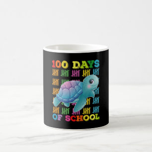 Caneca De Café Tartaruga De 100 Dias De Escola Professor Aluno