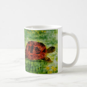 Caneca De Café Tartaruga De Arte Animal