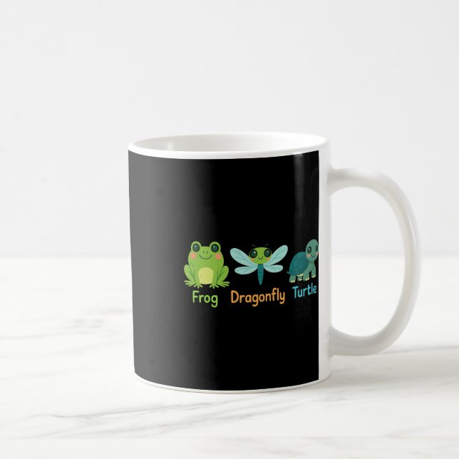 Caneca De Café Tartaruga de Dragonfly sapo Sutil (Direita)