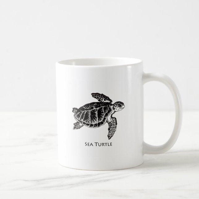Caneca De Café Tartaruga de mar (o Ridley de Kemp) (Direita)