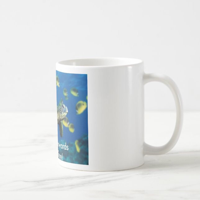 Caneca De Café Tartaruga de mar verde, dirigindo para o café! (Direita)
