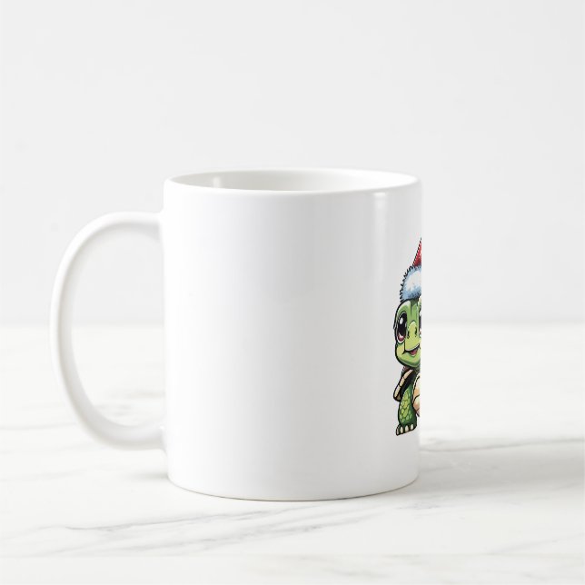 Caneca De Café Tartaruga de Natal  (Esquerda)