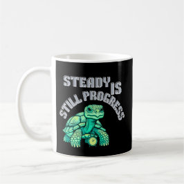 Caneca De Café Tartaruga de Progresso Constante | Lembrete Suave