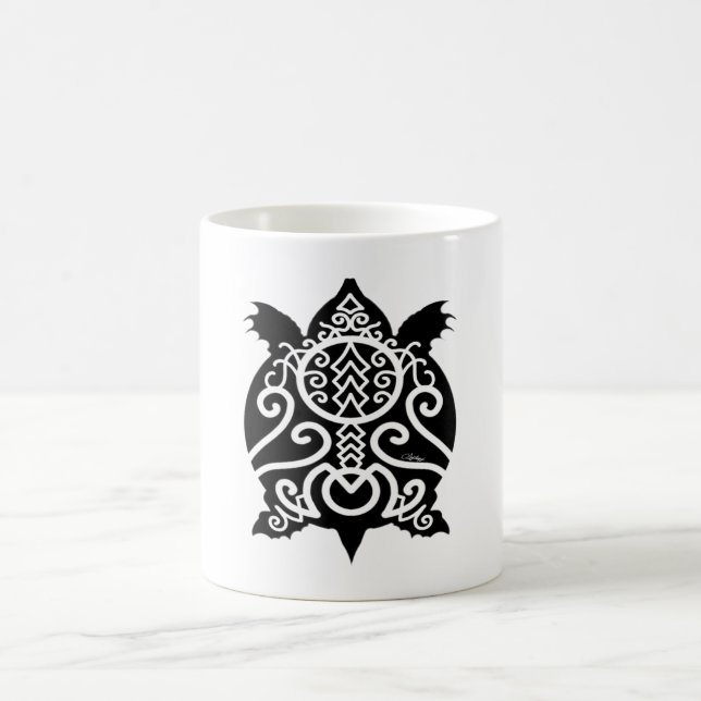 Caneca De Café Tartaruga de Snapper Preto (Centro)