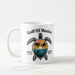 Caneca De Café Tartaruga do Golfo do México Est 1550 Golfo do Méx