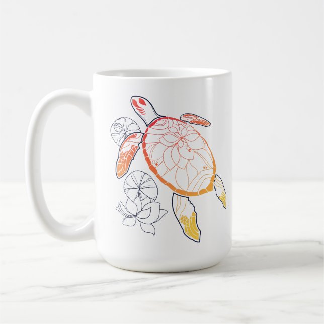 Caneca De Café Tartaruga do Mar de Sunburst (Esquerda)