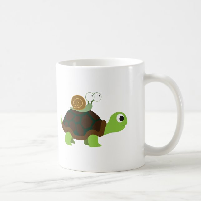 Caneca De Café Tartaruga e Caracol (Direita)