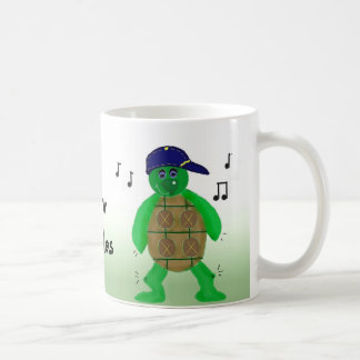 Caneca De Café Tartaruga Engraçada em Pé