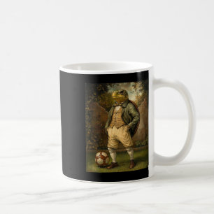 Caneca De Café Tartaruga Engraçada Jogando Futebol Gráfico Tartar