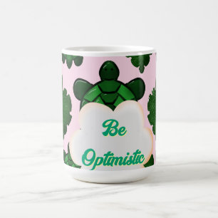 Caneca De Café Tartaruga Fofa Deixa Padrão Sem Costura, Tropical