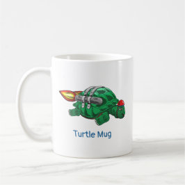 Caneca De Café Tartaruga Foguete Incrível