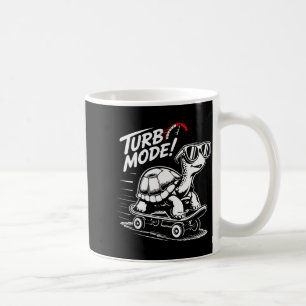 Caneca De Café Tartaruga Legal Em Skate Engraçado Turbo Vintage P