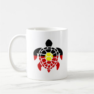 Caneca De Café Tartaruga Marinha Aborígene Australiana