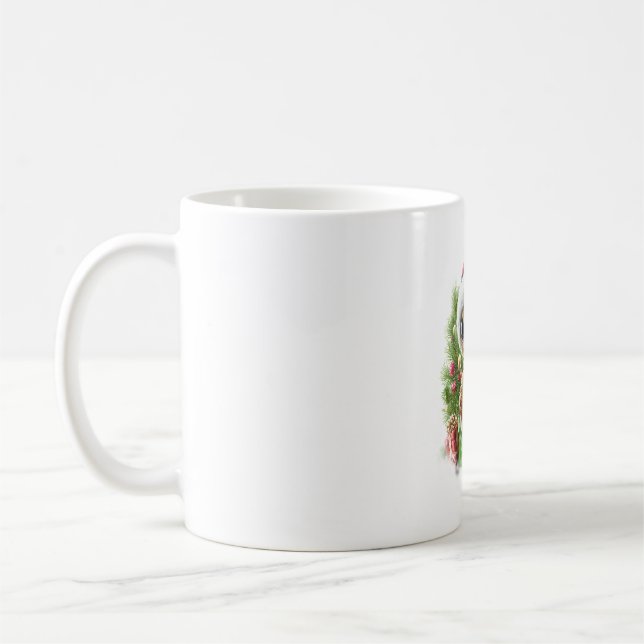 Caneca De Café Tartaruga marinha Camisa Natal Santa Hat (Esquerda)