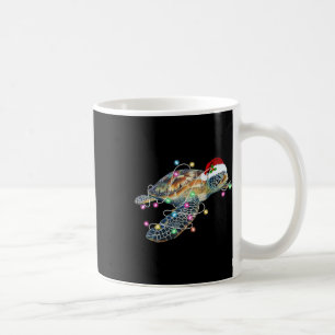 Caneca De Café Tartaruga Marinha de Chapéu de Papai Noel Divertid