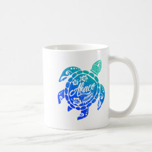 Caneca De Café Tartaruga Marinha Tribal Abaco Férias na Praia das