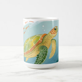 Caneca De Café Tartaruga Pintura
