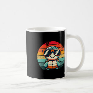 Caneca De Café Tartaruga retrô em Sungles Bbq Pool Party Tartarug