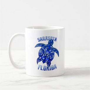Caneca De Café Tartaruga Tribal de Flórida Sarasota Flórida