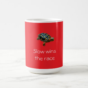 Caneca De Café Tartaruga Vence a Corrida Devagar