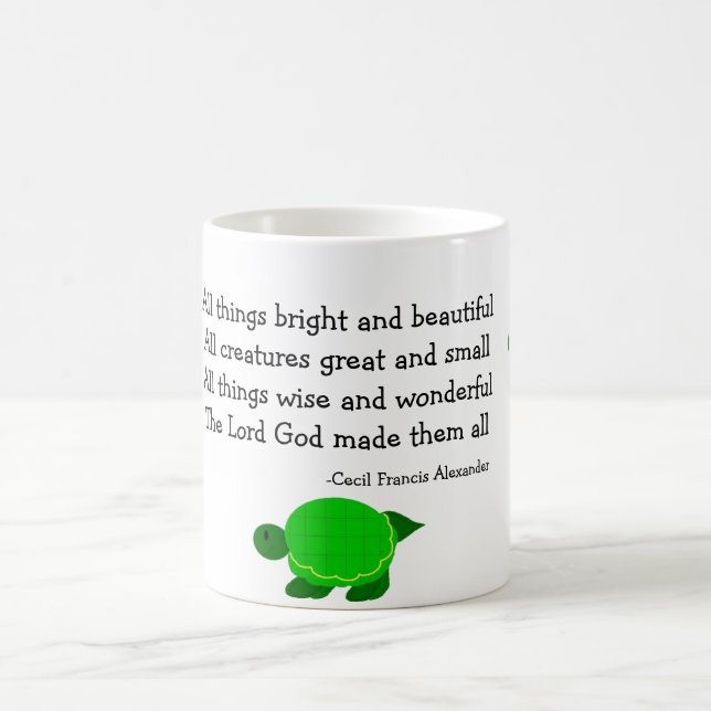 Caneca De Café Tartarugas com Citação Inspiradora (Centro)