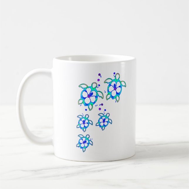 Caneca De Café Tartarugas do Havaí, litoral (Esquerda)