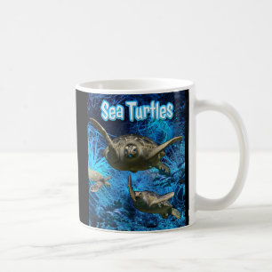 Caneca De Café Tartarugas do Mar de Corte Vintage