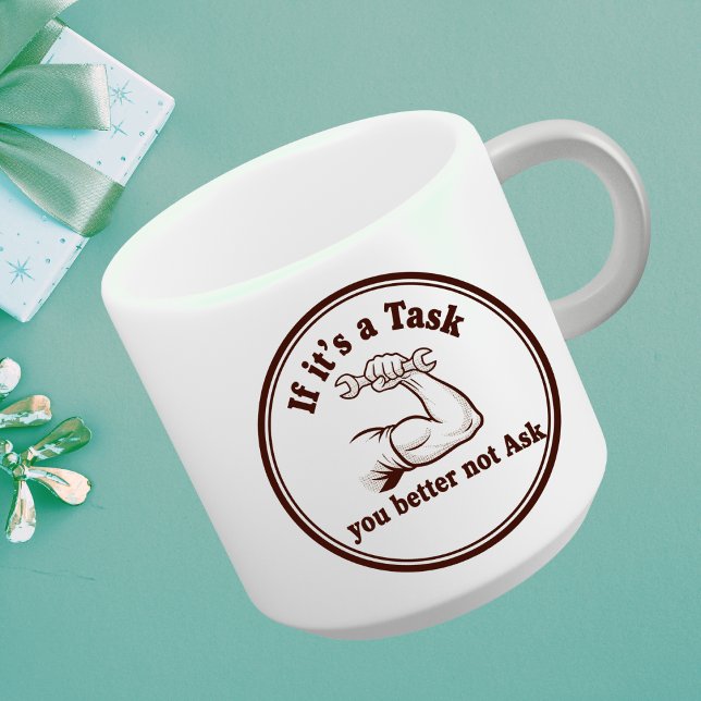 Caneca De Café Task Ask Motto: Initiative Coffee Mug Power (#BlackWhiteMug #DeskInspiration #GoalSetterMug #UniqueGift
#TaskAskMug 
#OfficeCoffeeMug
#TaskAskMug)