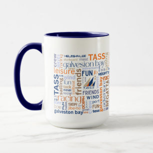 Caneca de café TASS Sailing Words