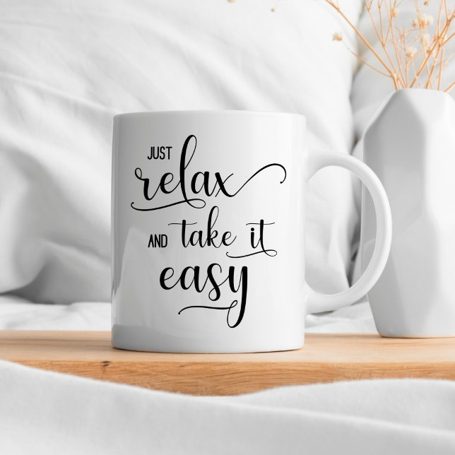 Caneca De Café Tasse "apenas relaxe" (Criador carregado)