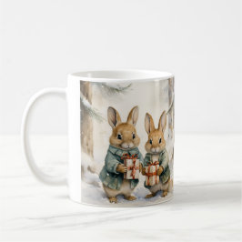 Caneca De Café Tasse de Noël illustrée de jolis lapins