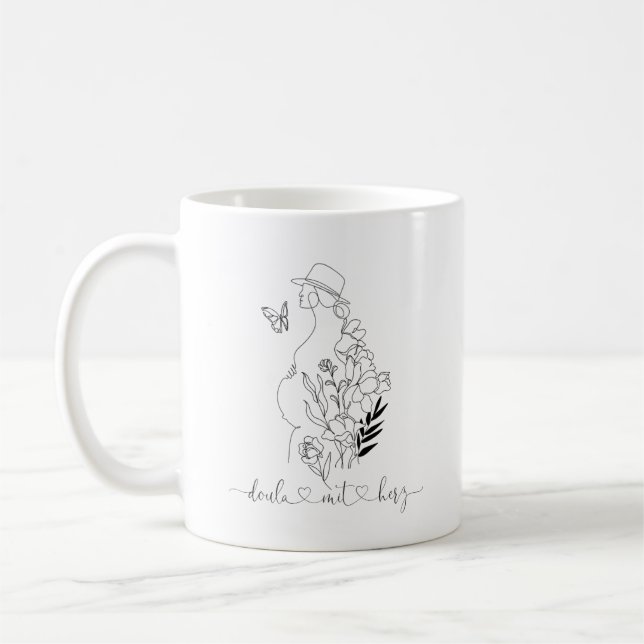 Caneca De Café Tasse Doula mit Herz (Esquerda)