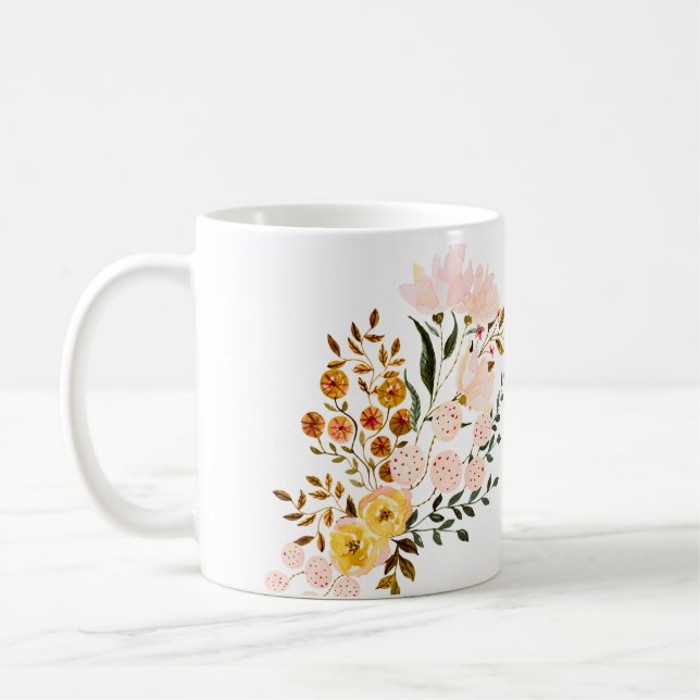 Caneca De Café Tasse fleurs  (Esquerda)