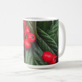 Caneca De Café Tasse mit herbstlichen, roten Vogelbeeren