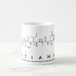 Caneca De Café Tatianna peptide nome mug