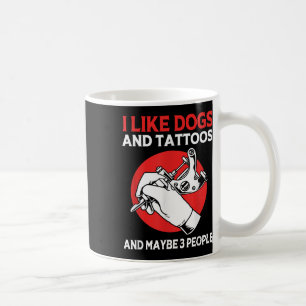 Caneca De Café Tatuador Tatuado Tinta Eu Gosto De Cães E Tatuagen