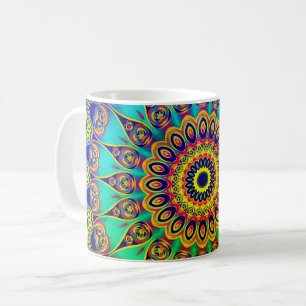 Caneca De Café Tatuagem Caleidoscópio Fractal