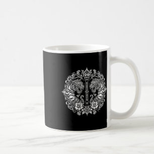 Caneca De Café Tatuagem de Arte Muay Thai Sak Yant Tigre Gêmeo Ki
