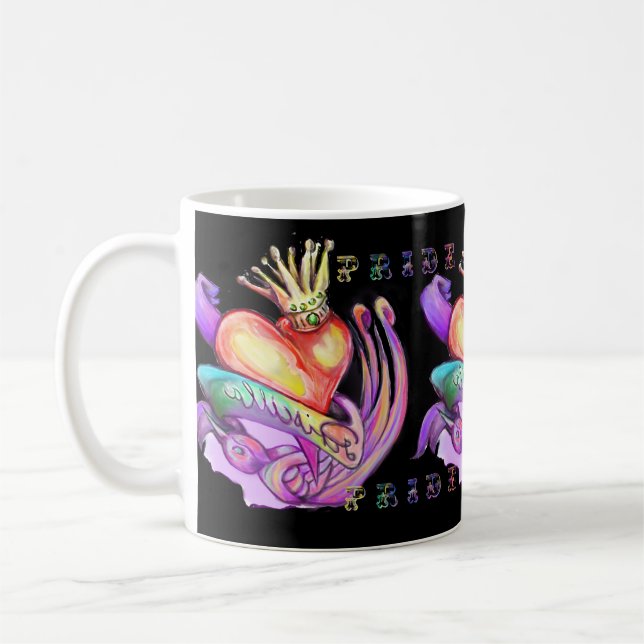 Caneca De Café Tatuagem de coração antiga e orgulho (Esquerda)