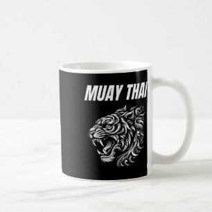 Caneca De Café Tatuagem De Luta Mma Muay Thai Rugido De Tigre Kic