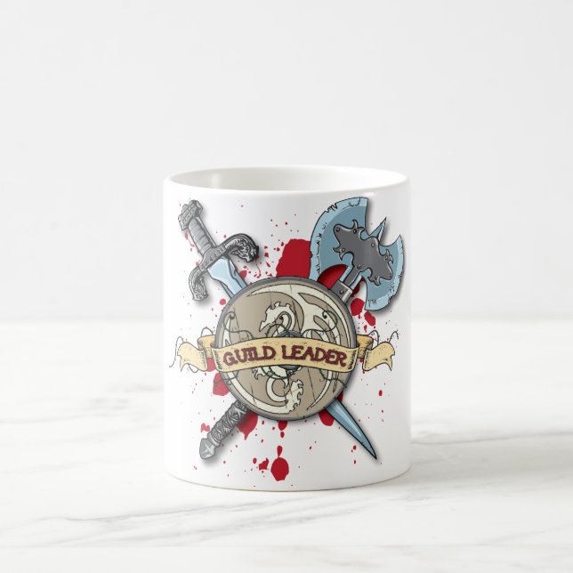 Caneca De Café Tatuagem do LÍDER da GUILDA - espada, machado, e (Centro)