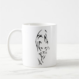 Caneca De Café Tatuagem Lioness silhouette