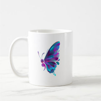 Caneca De Café tatuagem T-Sh do semicolon da borboleta vintage se